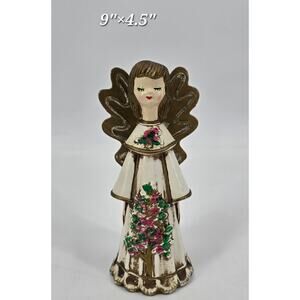 Vintage Mid-Century Japanese Paper Mâché Angel Figurine – Made in Japan – 9”